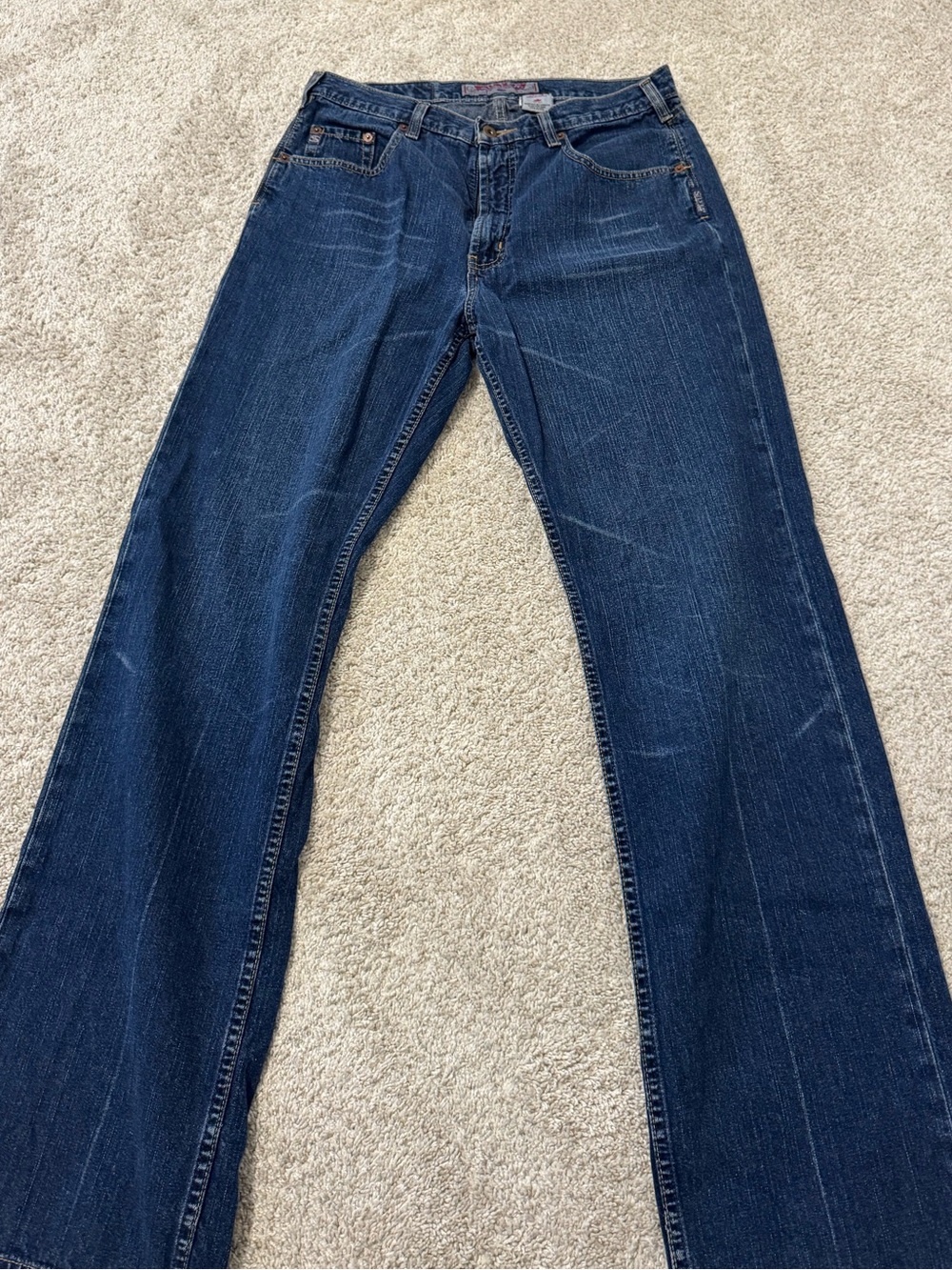 Vintage Men’s Silver Classic Dark Wash Straight Leg Jeans
